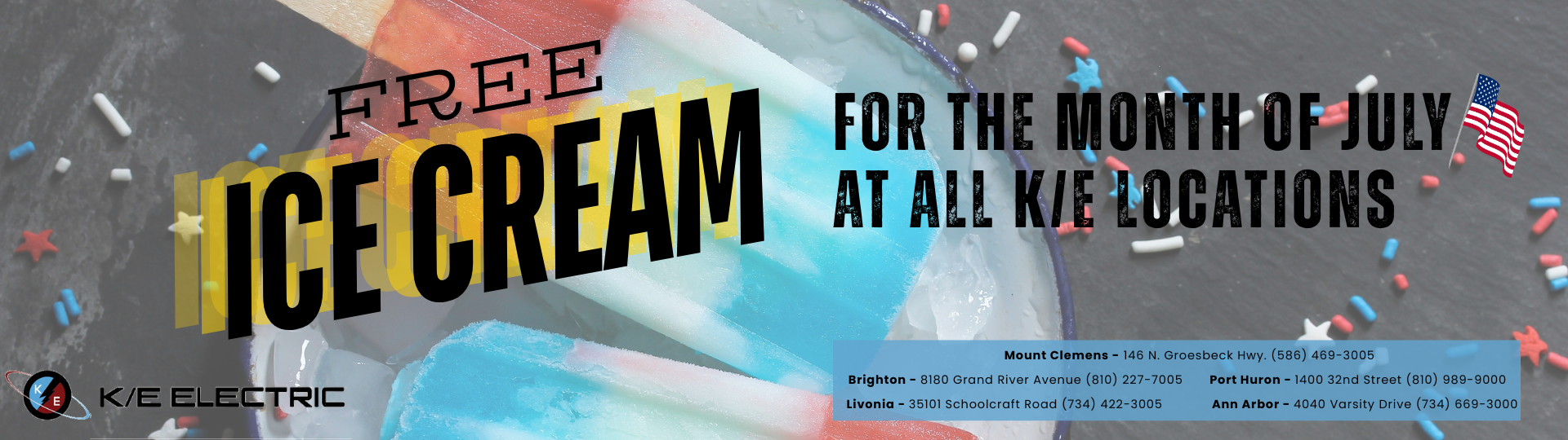 Free Ice Cream for Month of July